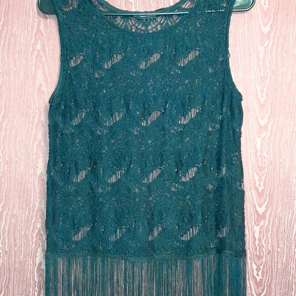 YOU ARE NOT ALONG BLACK KNIT FRINGES MESH - Picture 3 of 7